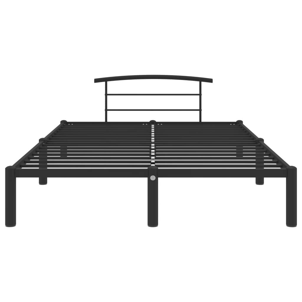 vidaXL Bettgestell Schwarz Metall 160x200 cm