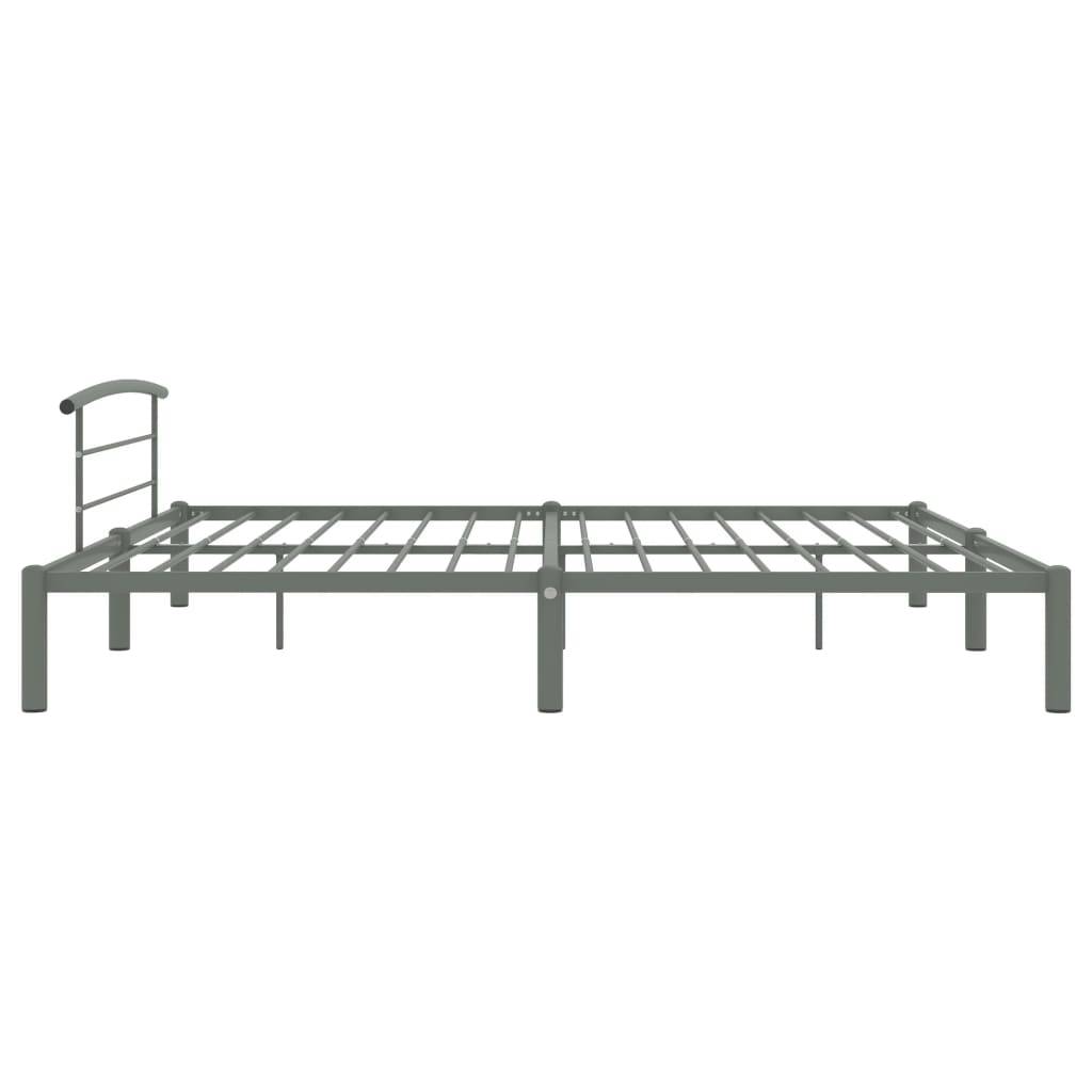 vidaXL Bettgestell Grau Metall 200x200 cm
