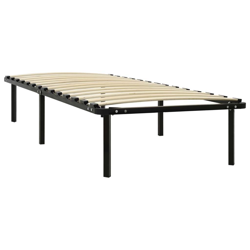 vidaXL Bettgestell Schwarz Metall 90×200 cm