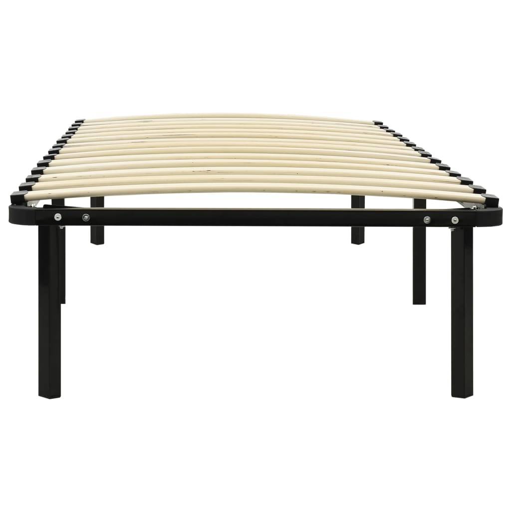 vidaXL Bettgestell Schwarz Metall 100 × 200 cm
