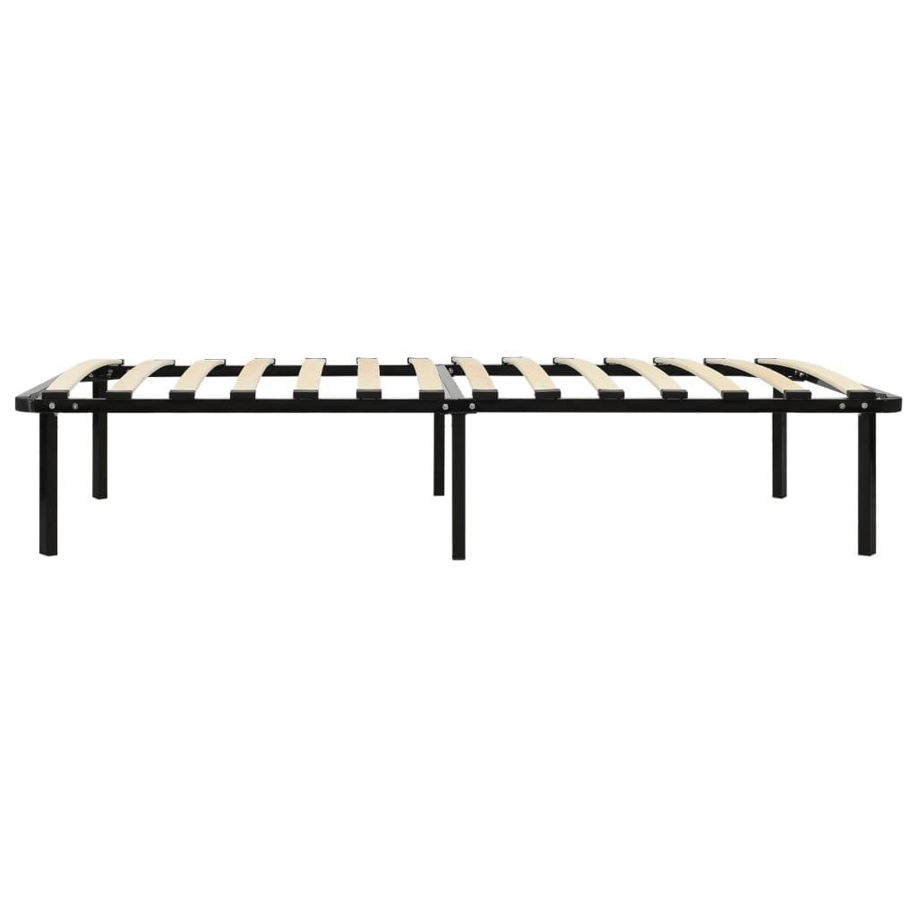 vidaXL Bettgestell Schwarz Metall 100 × 200 cm