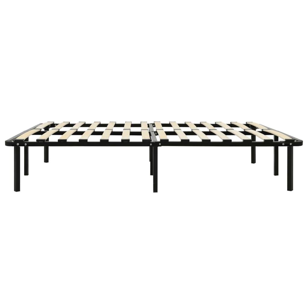 vidaXL Bettgestell Schwarz Metall 180×200 cm