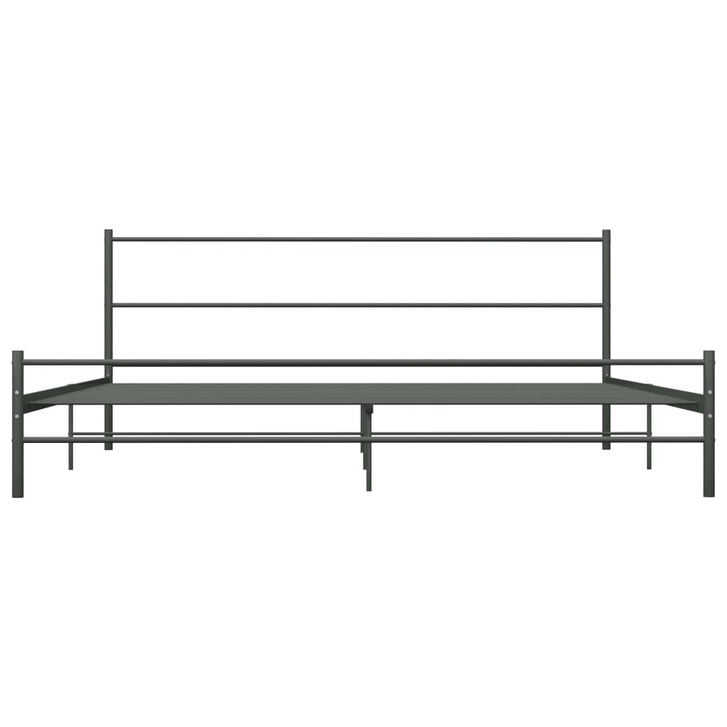 vidaXL Bettgestell Grau Metall 200×200 cm