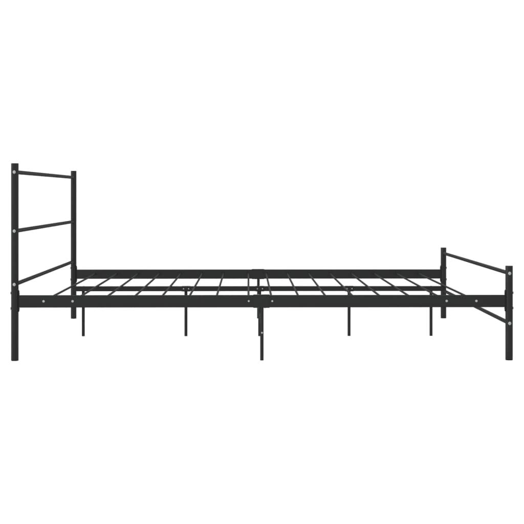 vidaXL Bettgestell Schwarz Metall 180×200 cm