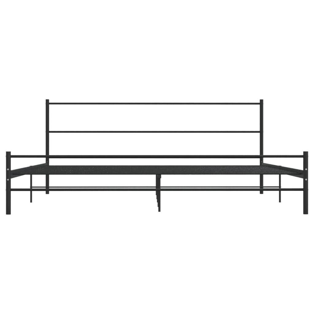 vidaXL Bettgestell Schwarz Metall 180×200 cm