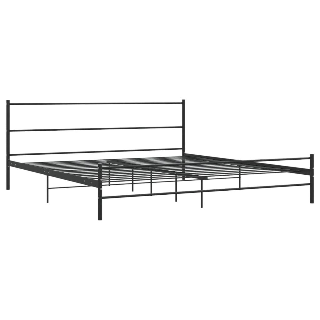 vidaXL Bettgestell Schwarz Metall 180×200 cm