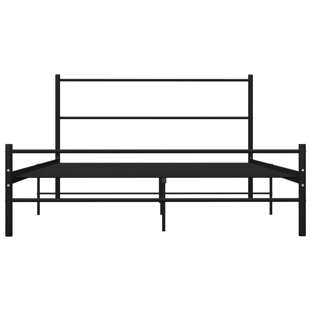 vidaXL Bettgestell Schwarz Metall 160×200 cm