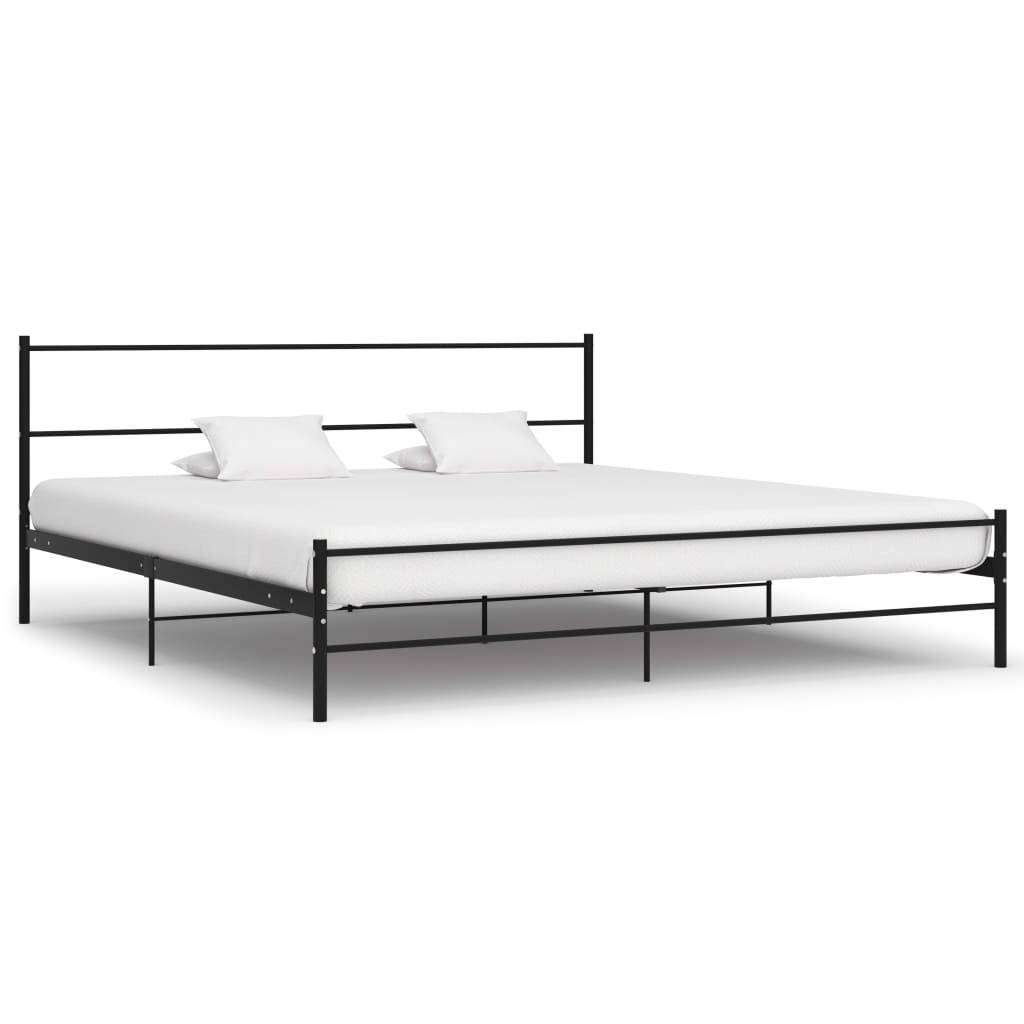 vidaXL Bettgestell Schwarz Metall 200×200 cm