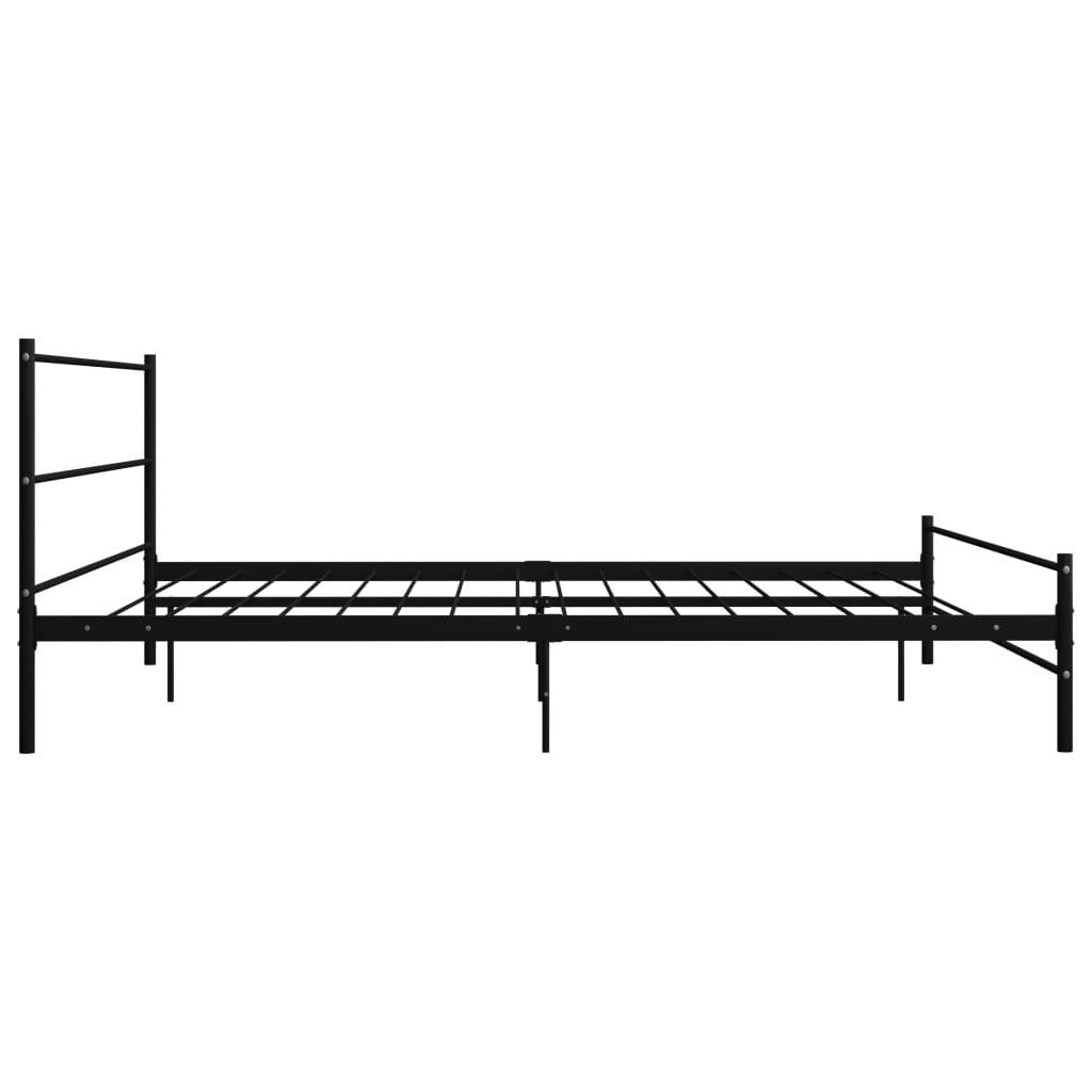 vidaXL Bettgestell Schwarz Metall 200×200 cm