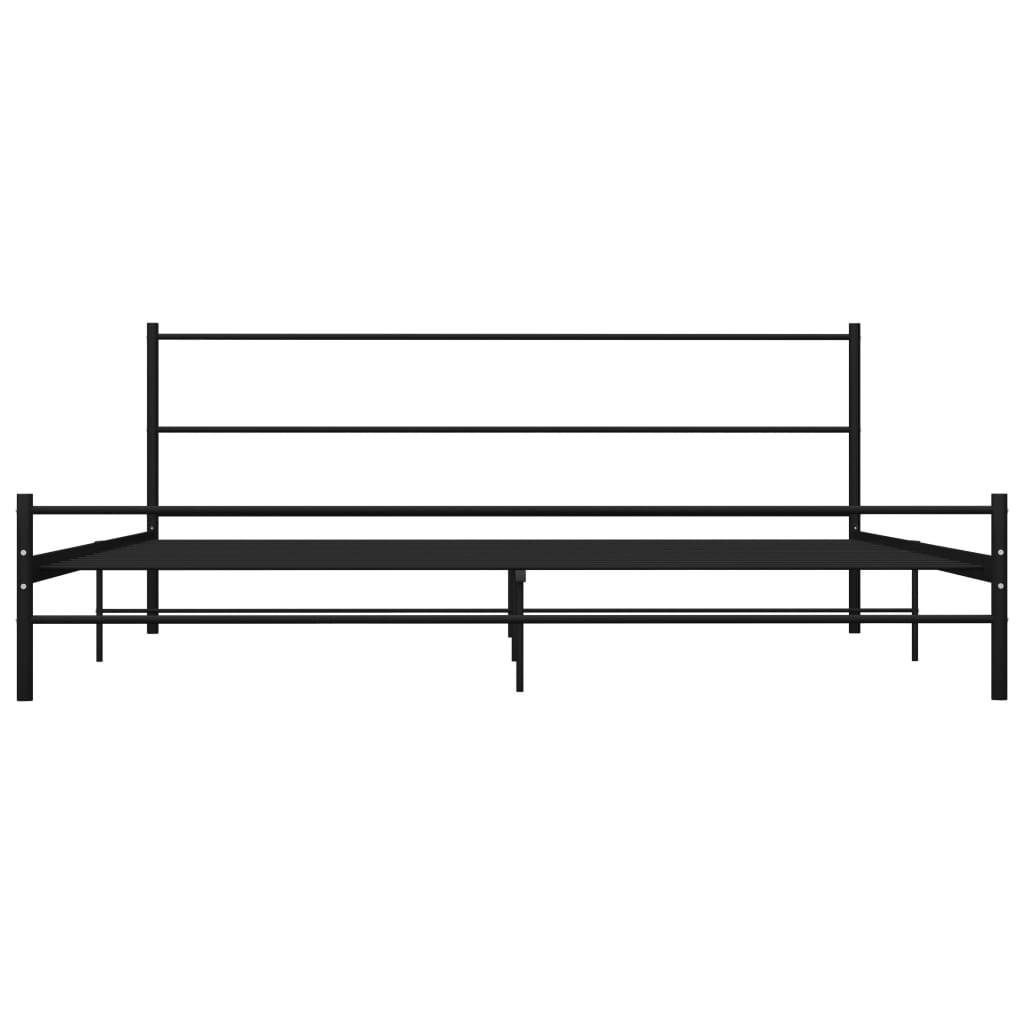 vidaXL Bettgestell Schwarz Metall 200×200 cm