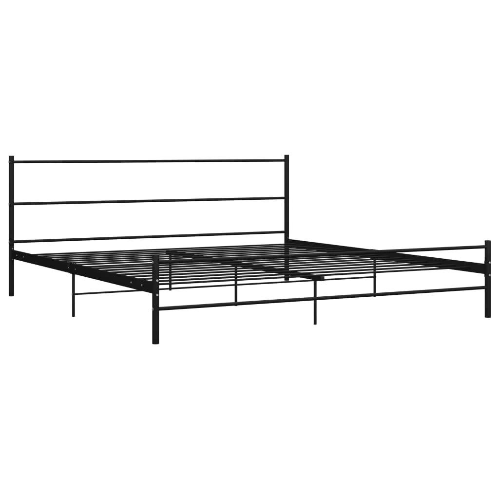 vidaXL Bettgestell Schwarz Metall 200×200 cm