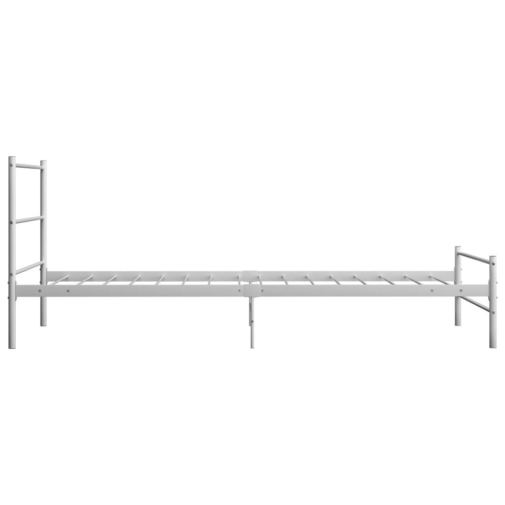 vidaXL Bett Weiß Metall 90x200 cm