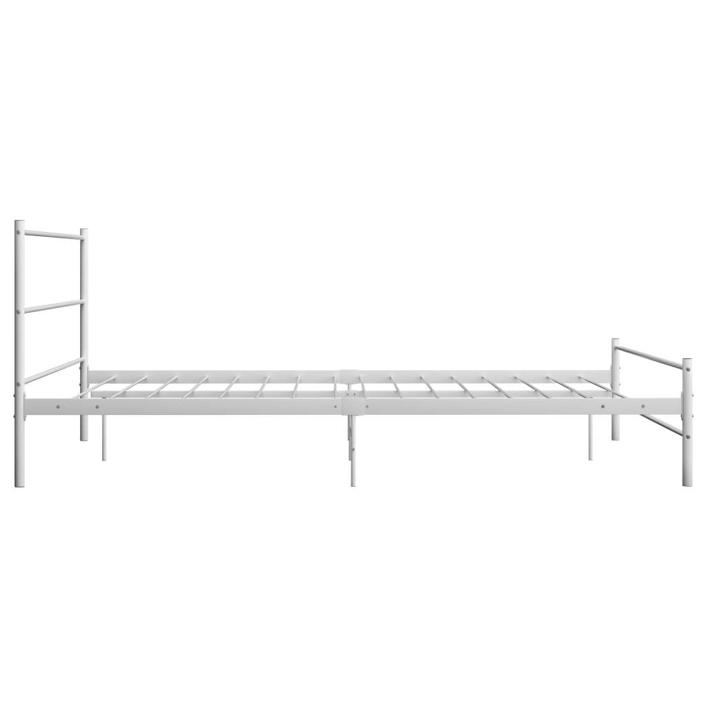 vidaXL Bettgestell Weiß Metall 120x200 cm