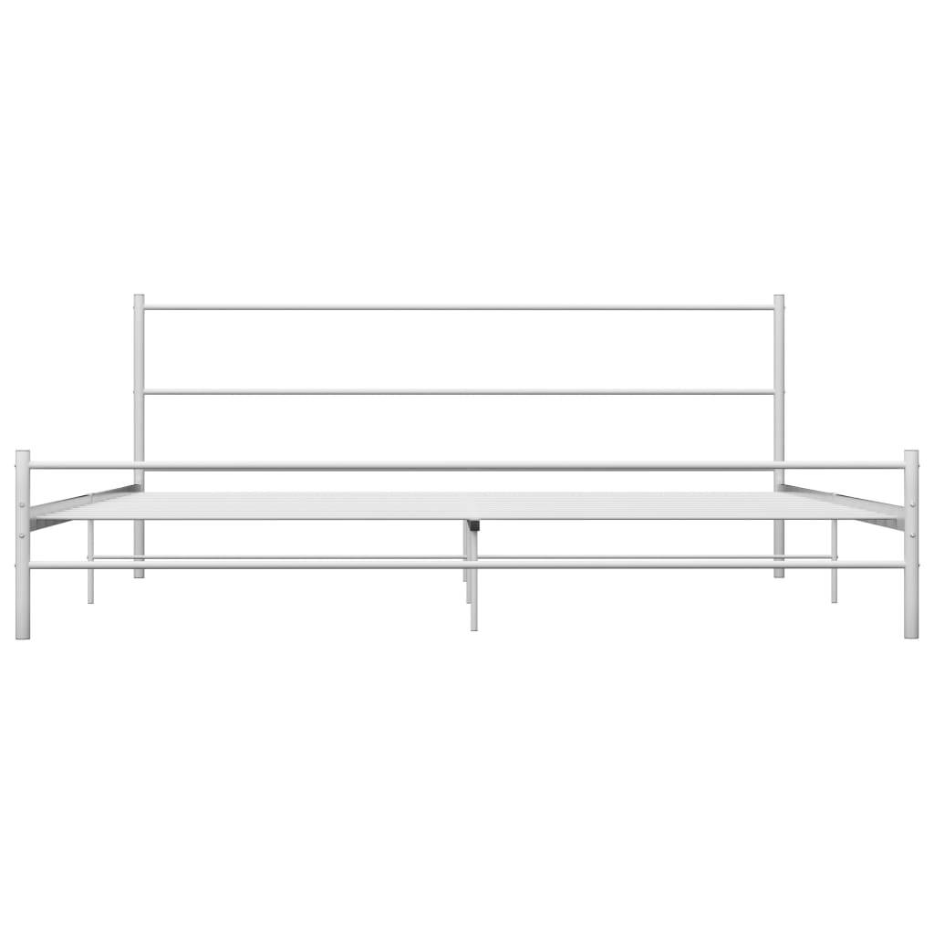 vidaXL Bettgestell Weiß Metall 200×200 cm