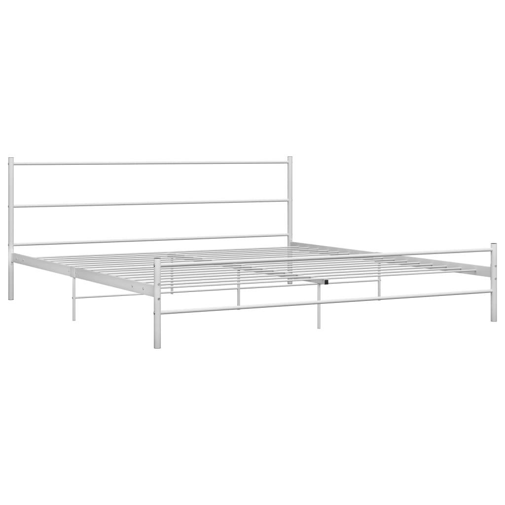 vidaXL Bettgestell Weiß Metall 200×200 cm