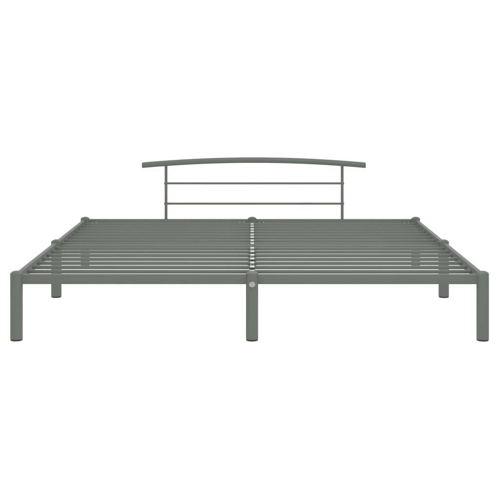 vidaXL Bettgestell Grau Metall 200x200 cm