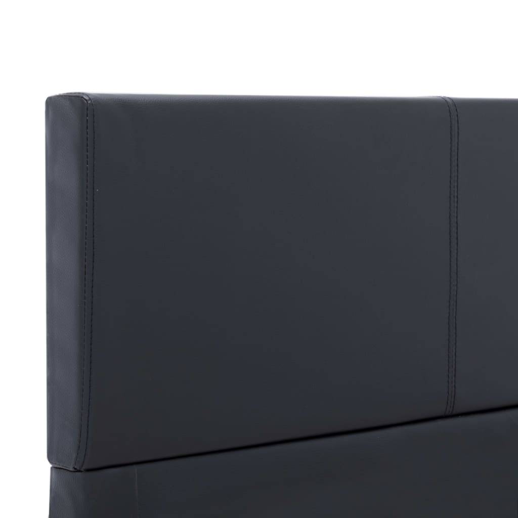 vidaXL Bettgestell Schwarz Kunstleder 100x200 cm