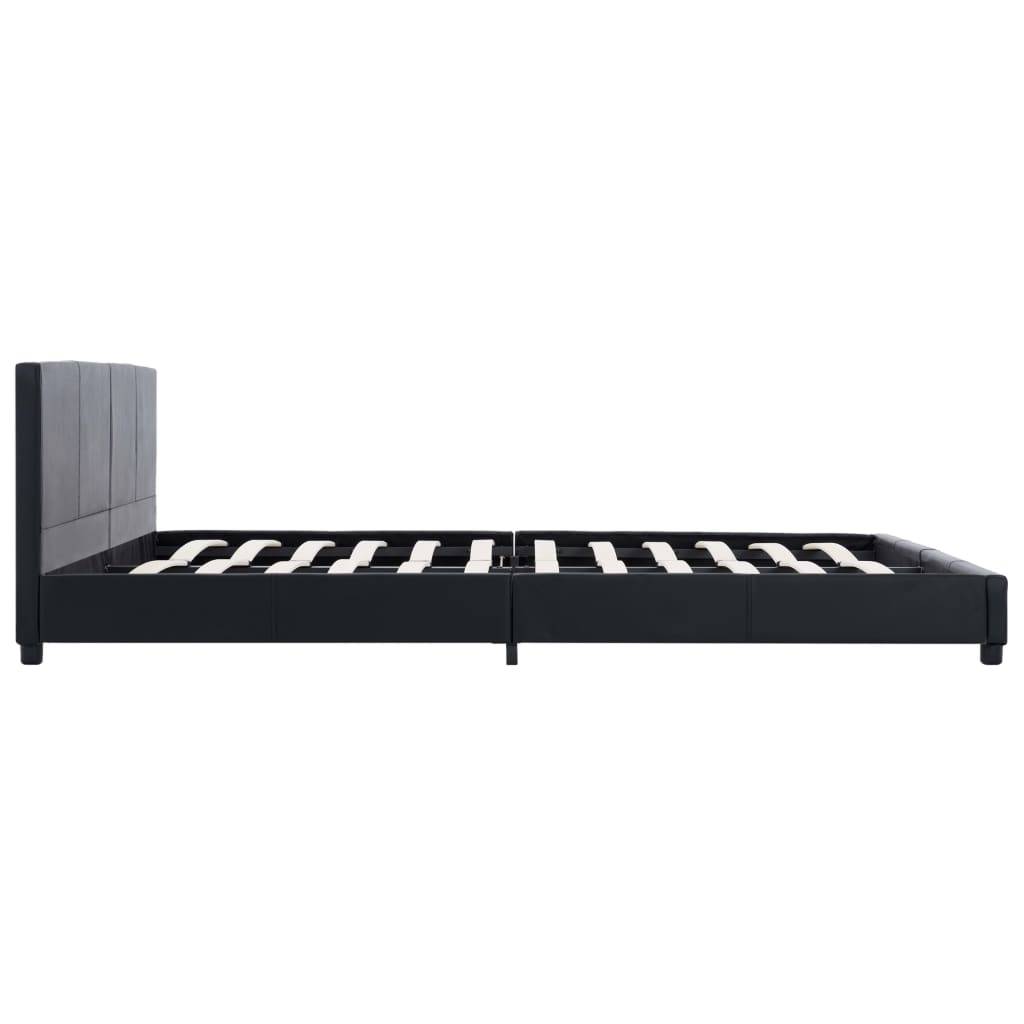 vidaXL Bettgestell Schwarz Kunstleder 180x200 cm