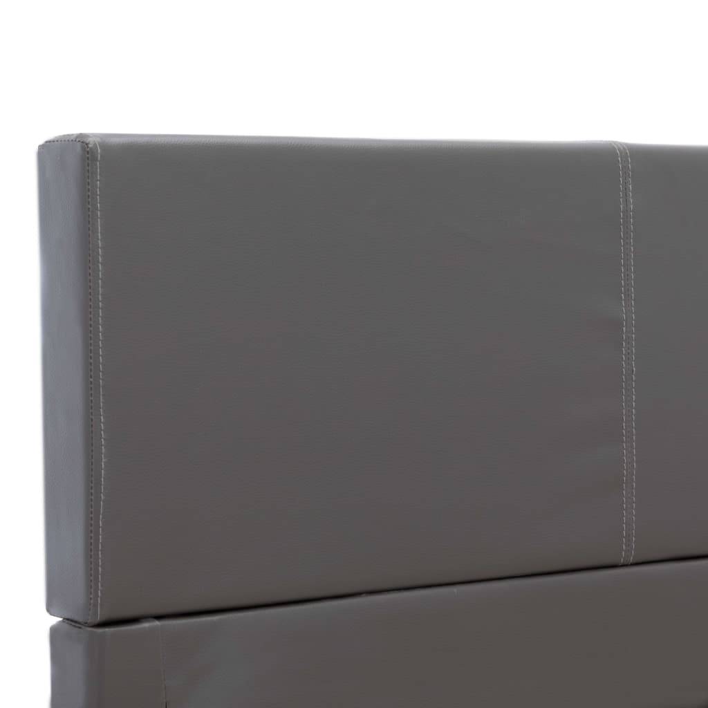 vidaXL Bettgestell Grau Kunstleder 120x200 cm