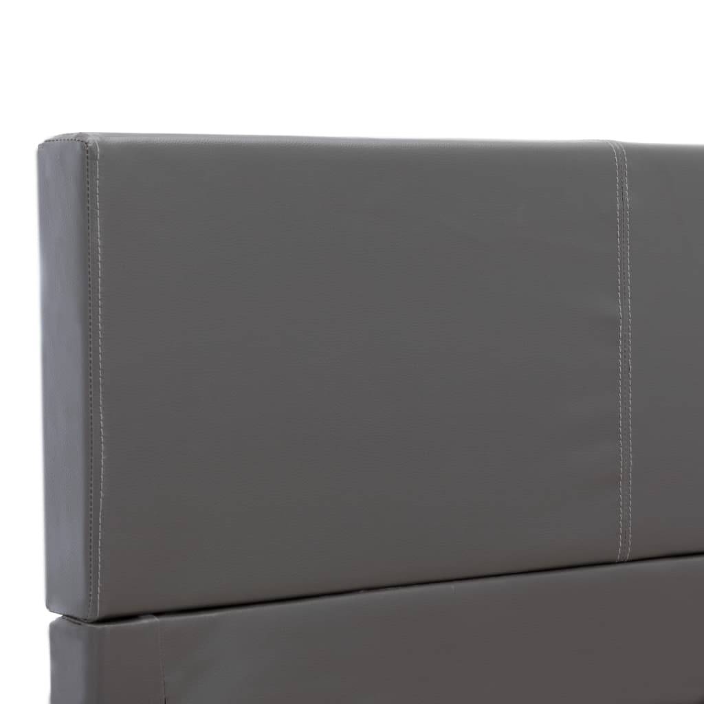 vidaXL Bettgestell Grau Kunstleder 160x200 cm