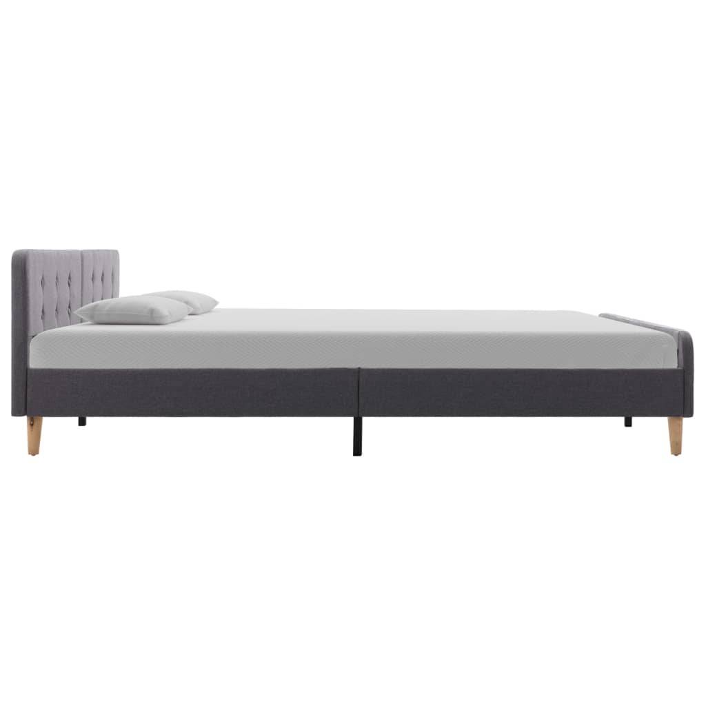 vidaXL Bettgestell Hellgrau Stoff 180×200 cm