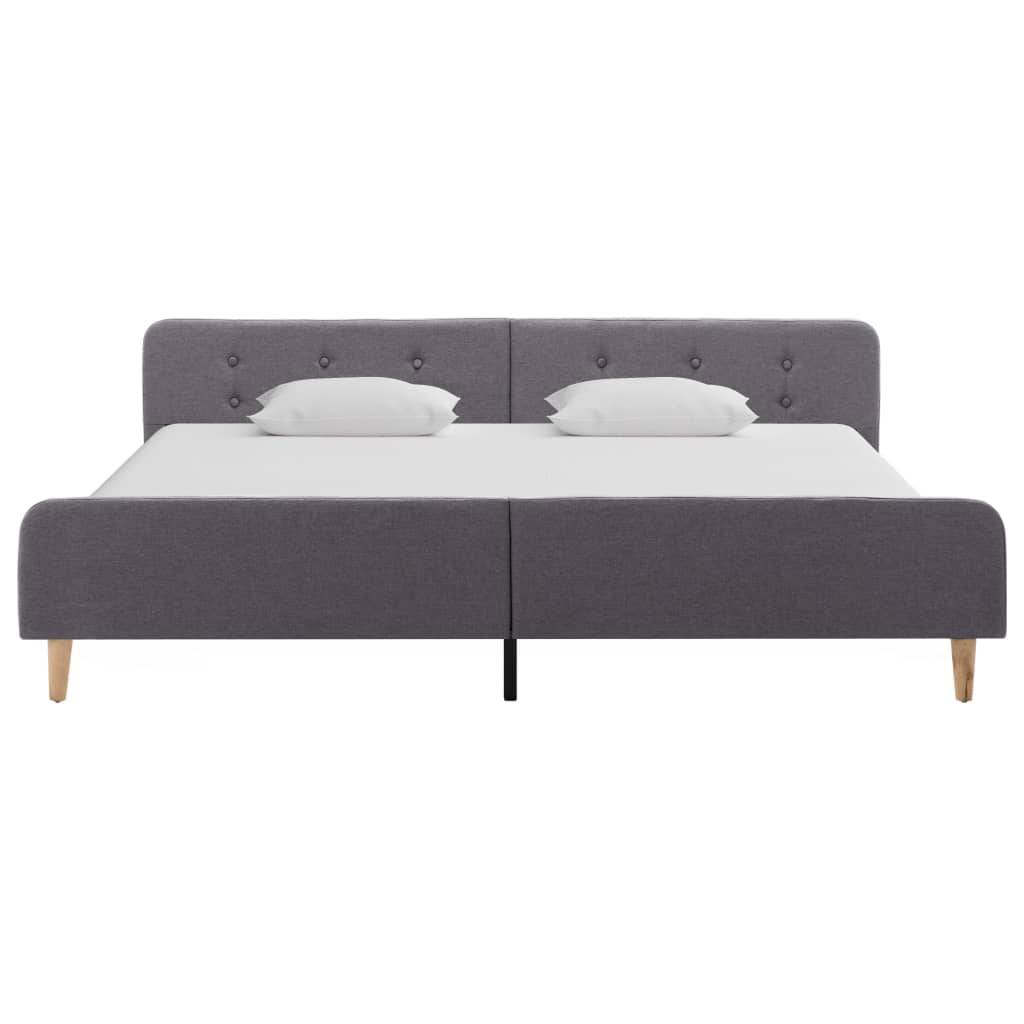 vidaXL Bettgestell Hellgrau Stoff 180×200 cm