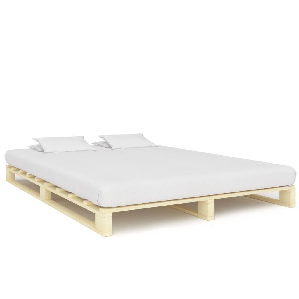 vidaXL Palettenbett Massivholz Kiefer 140×200 cm