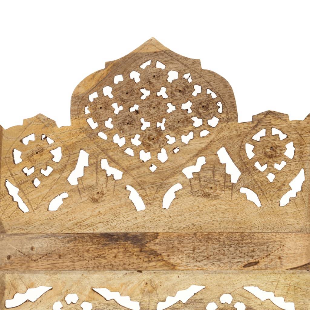 vidaXL 4-tlg. Raumteiler Handgeschnitzt 160×165 cm Mango Massivholz