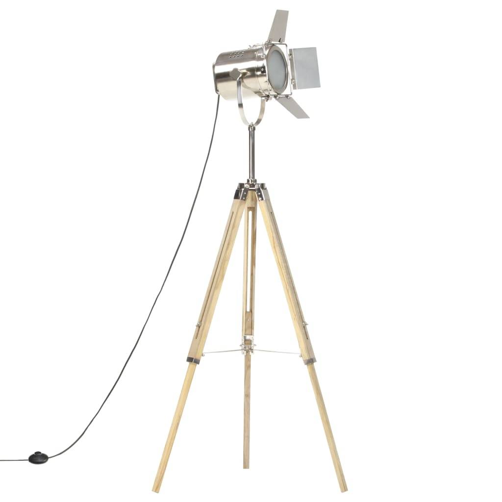 vidaXL Stehleuchte Dreibein Massivholz Mango 140 cm