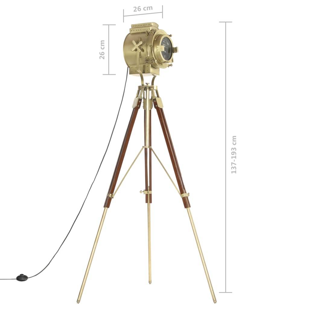 vidaXL Stehleuchte Dreibein Massivholz Mango 193 cm