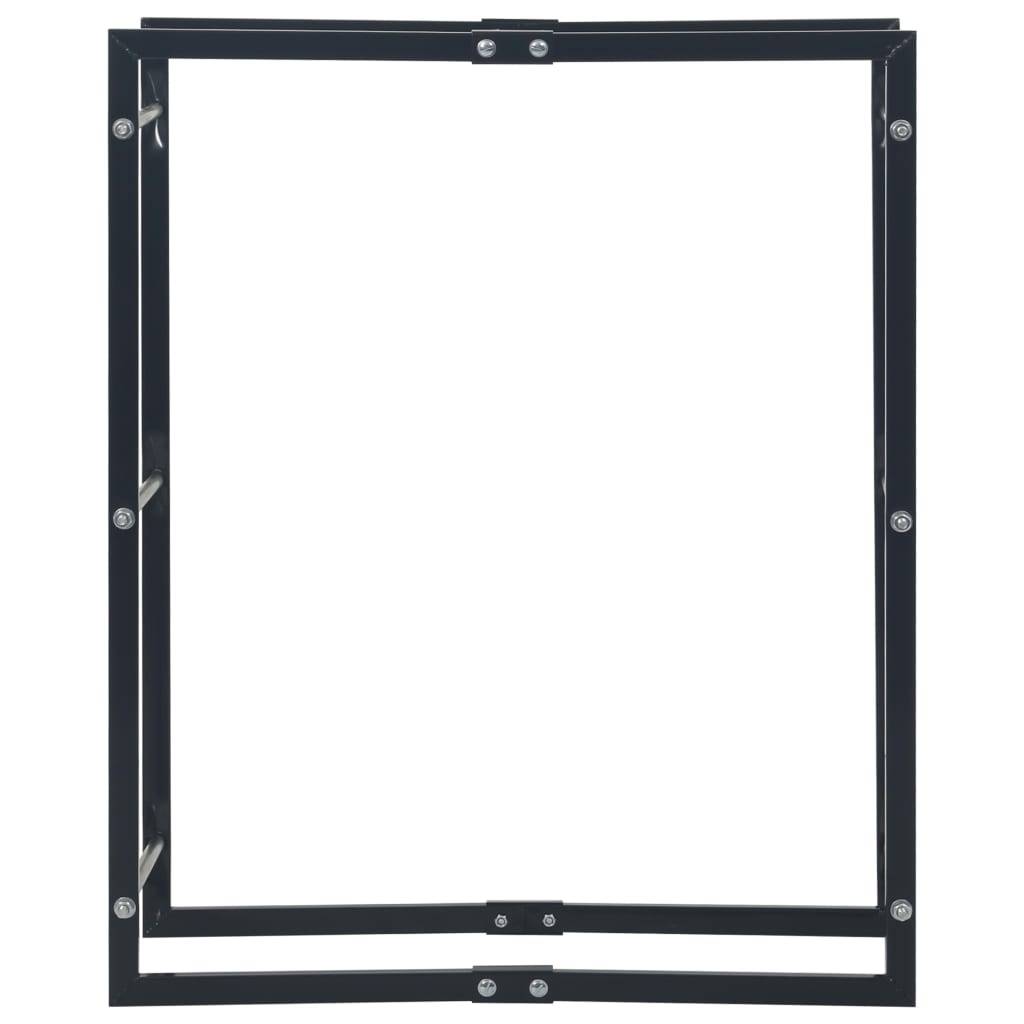 vidaXL Brennholzregal Schwarz 80×25×100 cm Stahl