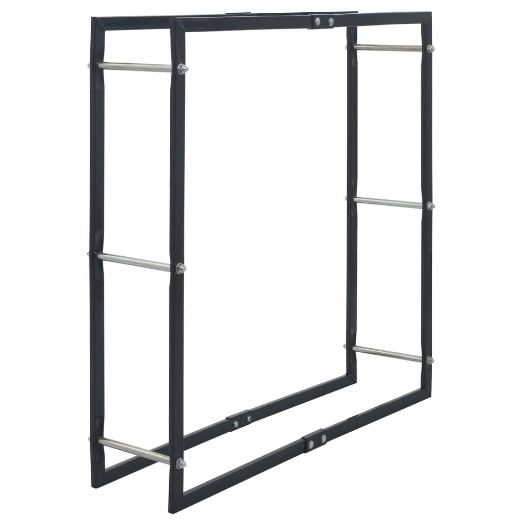 vidaXL Brennholzregal Schwarz 100×25×100 cm Stahl