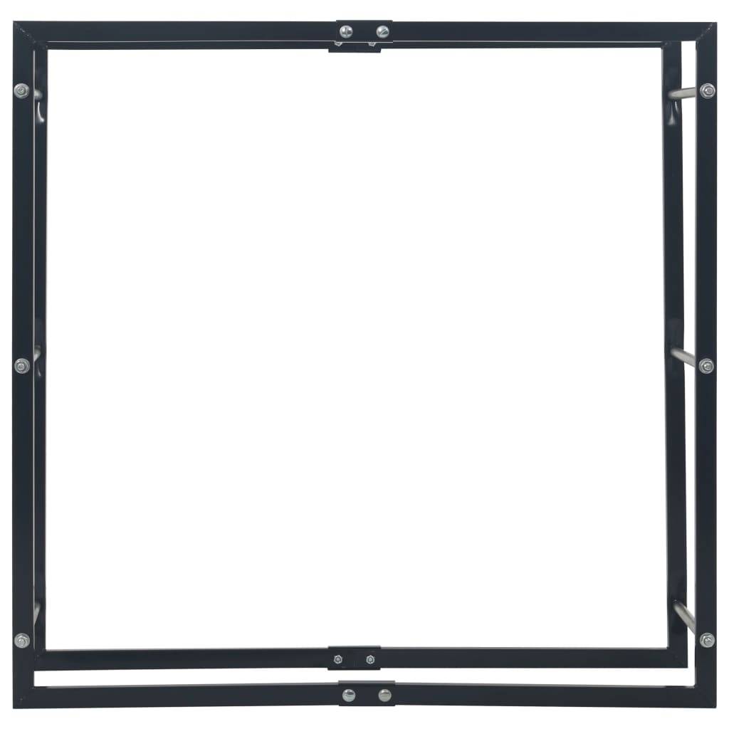 vidaXL Brennholzregal Schwarz 100×25×100 cm Stahl