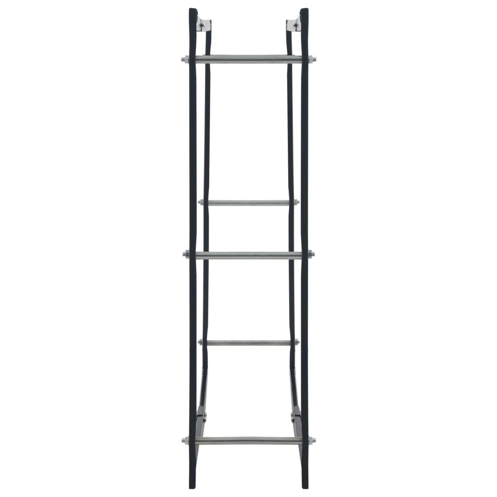 vidaXL Brennholzregal Schwarz 100×25×100 cm Stahl