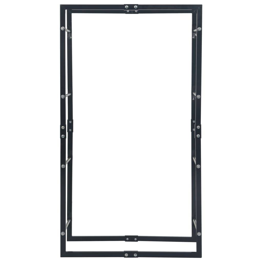 vidaXL Brennholzregal Schwarz 80×25×150 cm Stahl