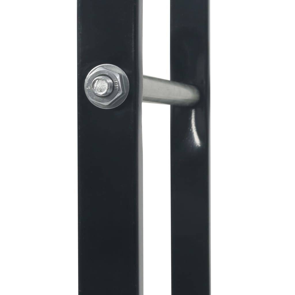 vidaXL Brennholzregal Schwarz 80×25×150 cm Stahl
