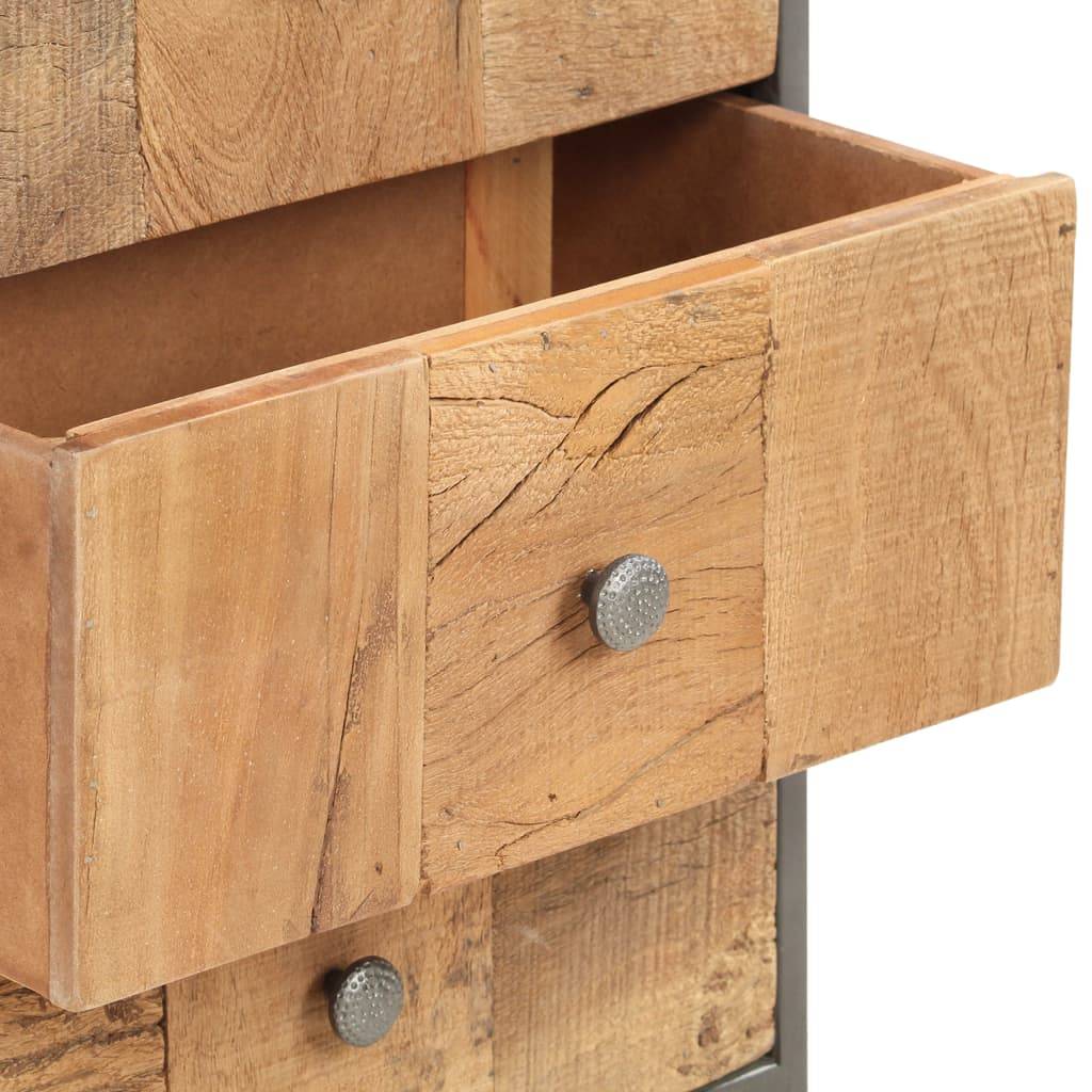 vidaXL Highboard mit Schubladen 45x30x100 cm Altholz Massiv