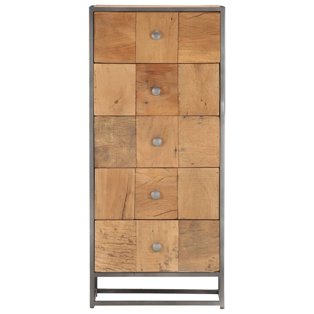 vidaXL Highboard mit Schubladen 45x30x100 cm Altholz Massiv