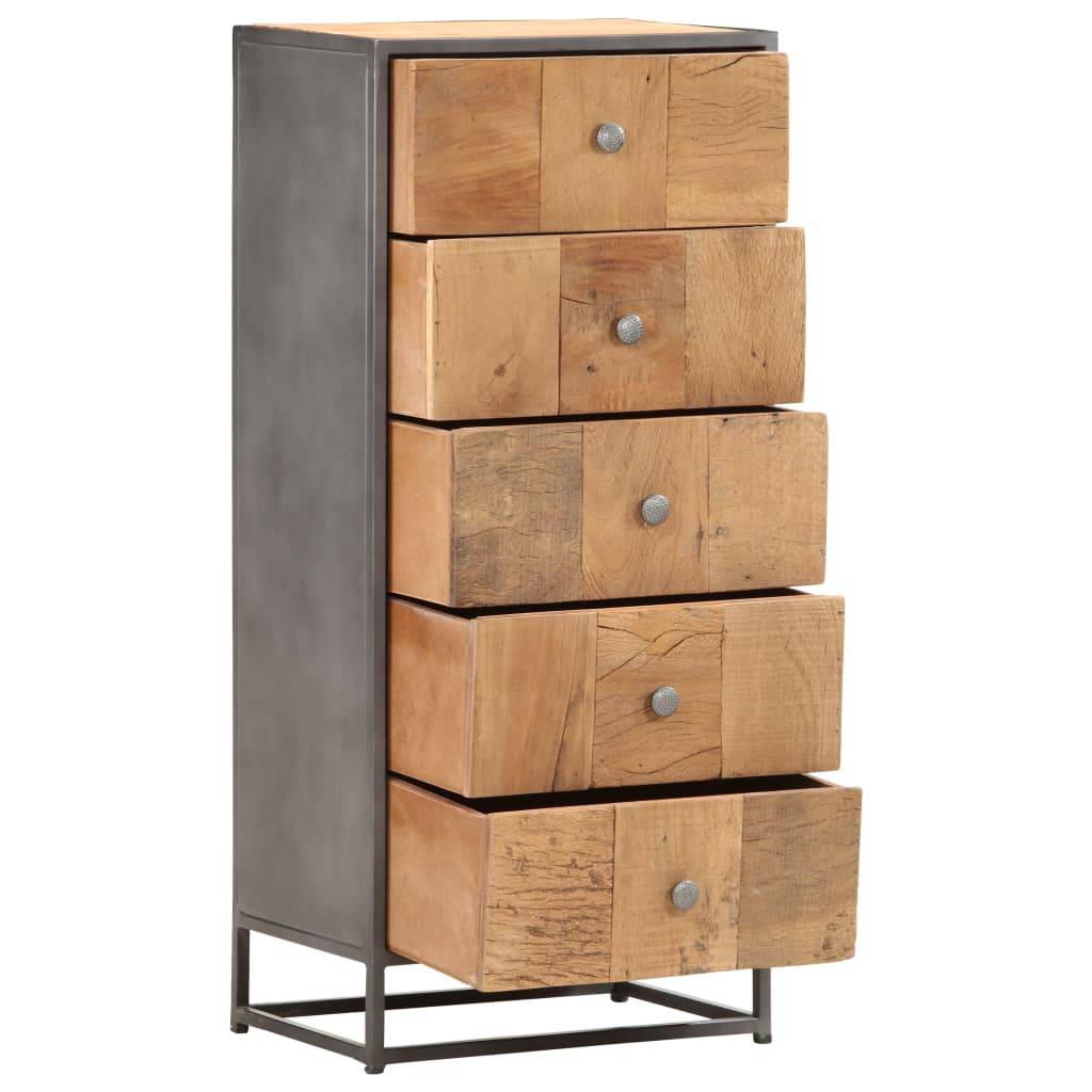 vidaXL Highboard mit Schubladen 45x30x100 cm Altholz Massiv