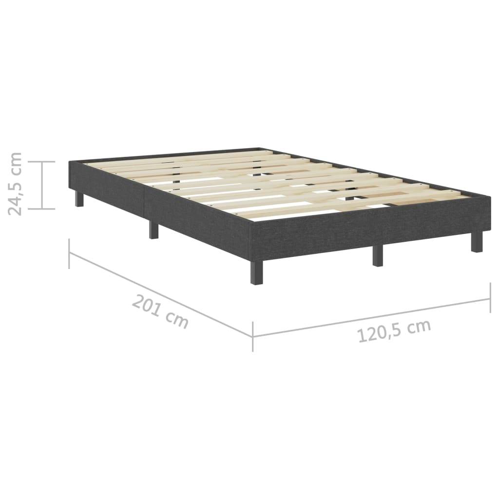 vidaXL Boxspringbett Dunkelgrau Stoff 120x200 cm