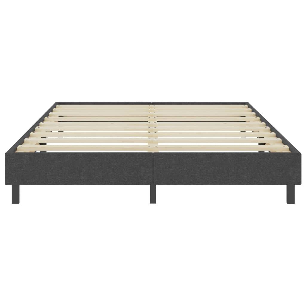 vidaXL Boxspring-Bettgestell Grau Stoff 180x200 cm