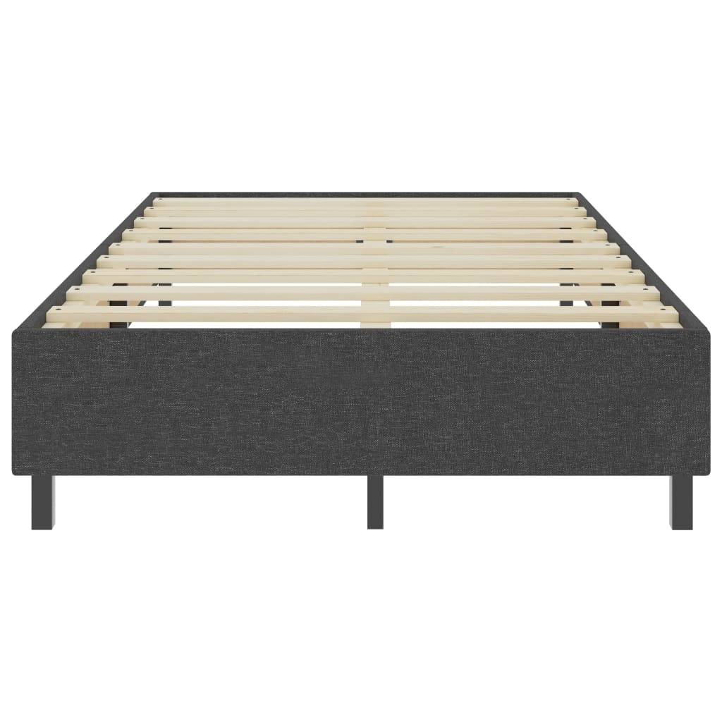 vidaXL Boxspringbett Dunkelgrau Stoff 120x200 cm