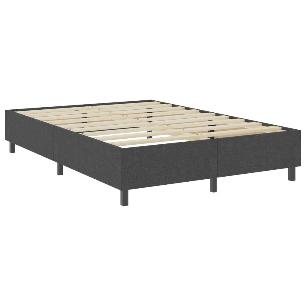 vidaXL Boxspring-Bettgestell Grau Stoff 160x200 cm