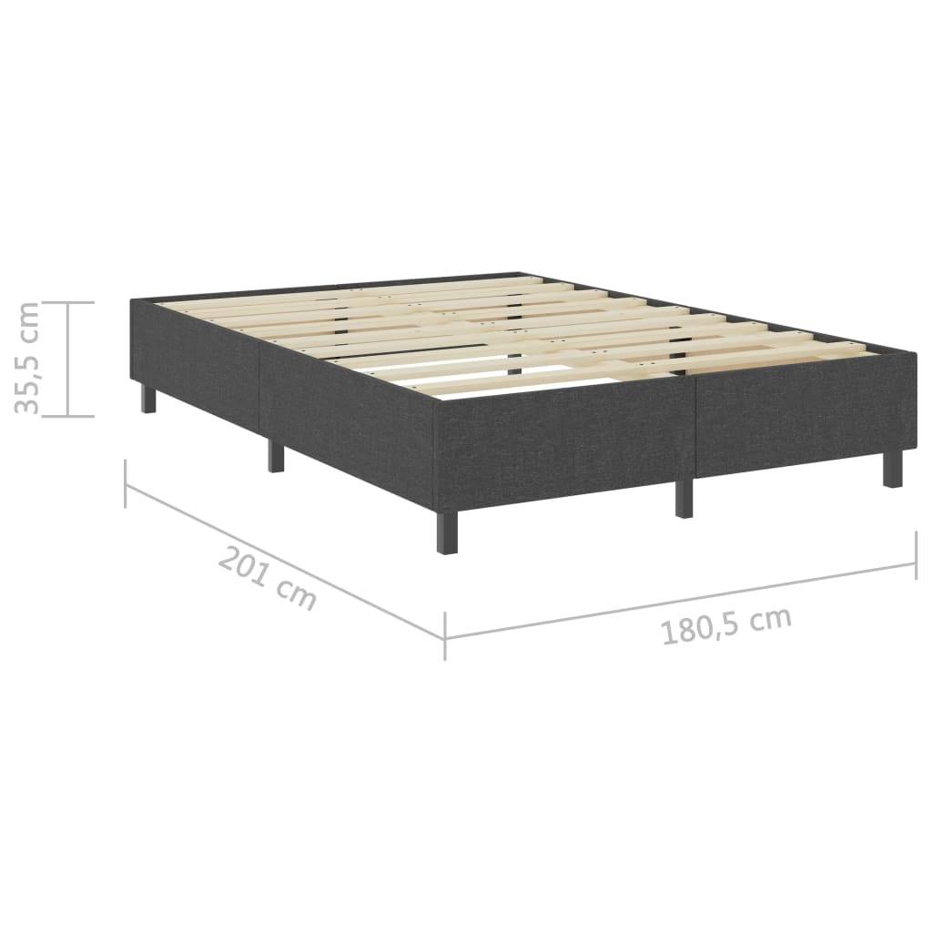 vidaXL Boxspring-Bettgestell Grau Stoff 180x200 cm