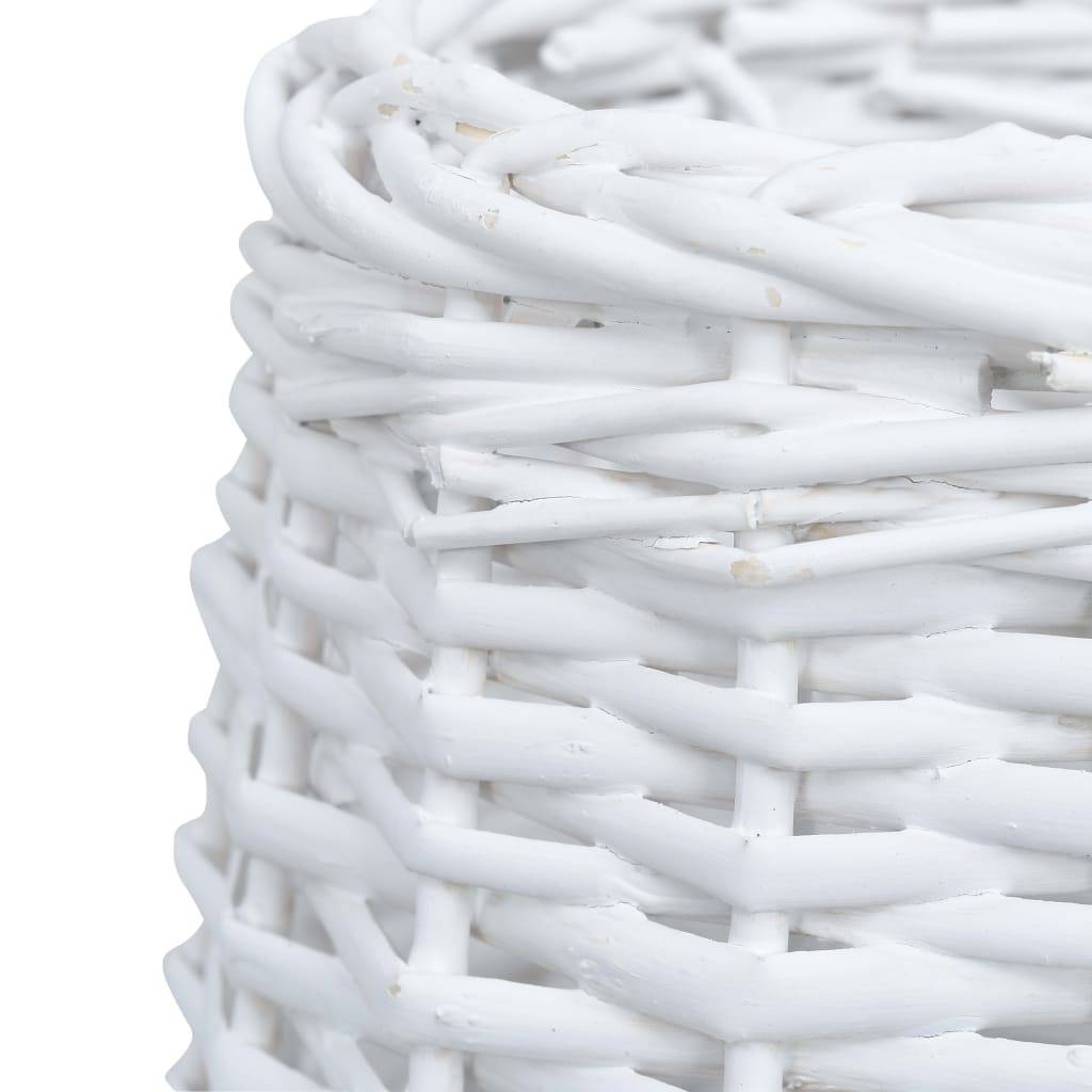 vidaXL Lampenschirm Korbweide 25 x 17 cm Weiß