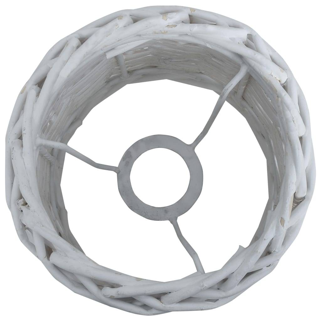 vidaXL Lampenschirm Korbweide 25 x 17 cm Weiß