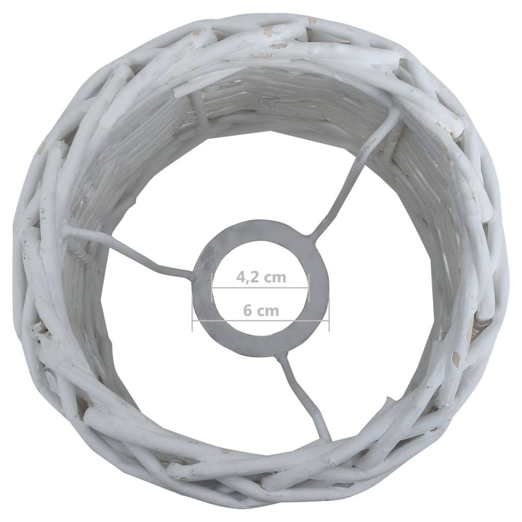 vidaXL Lampenschirm Korbweide 25 x 17 cm Weiß