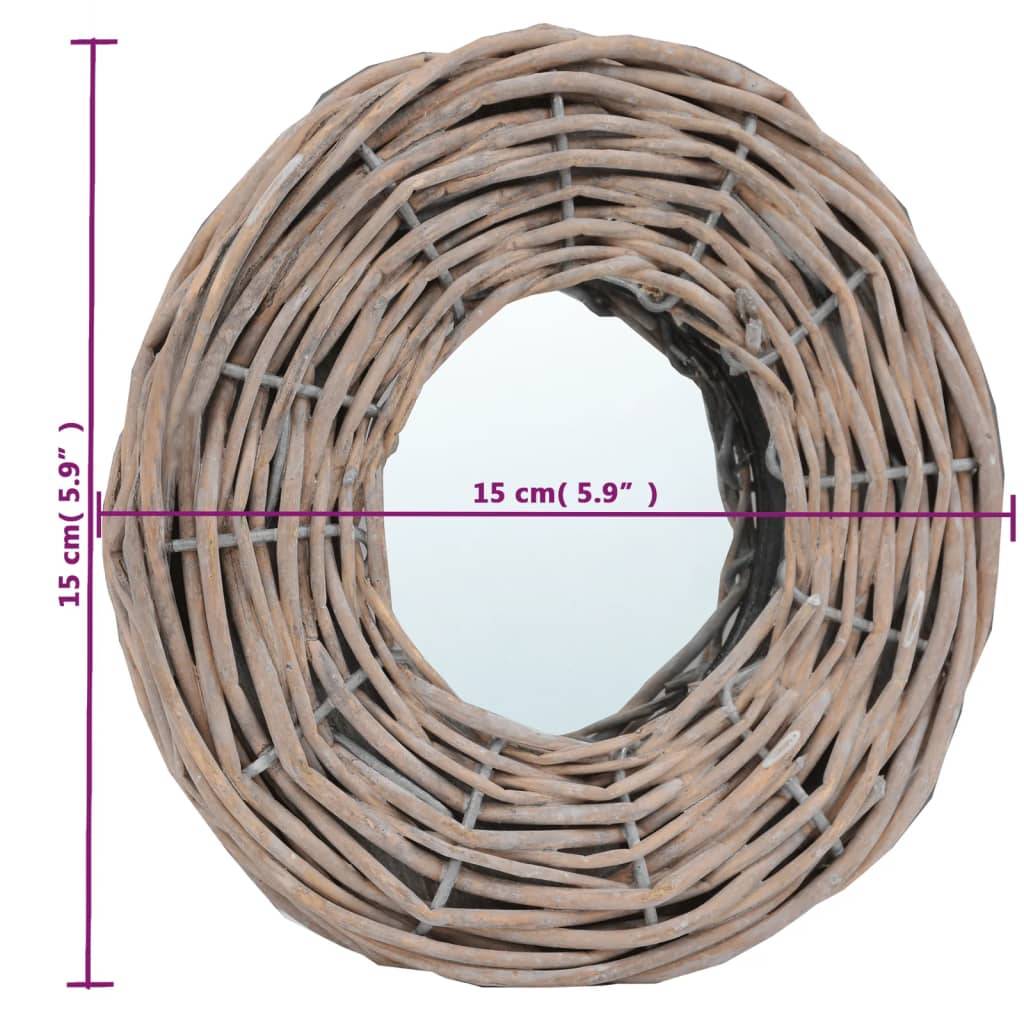 vidaXL Spiegel 3 Stk. 15 cm Weide