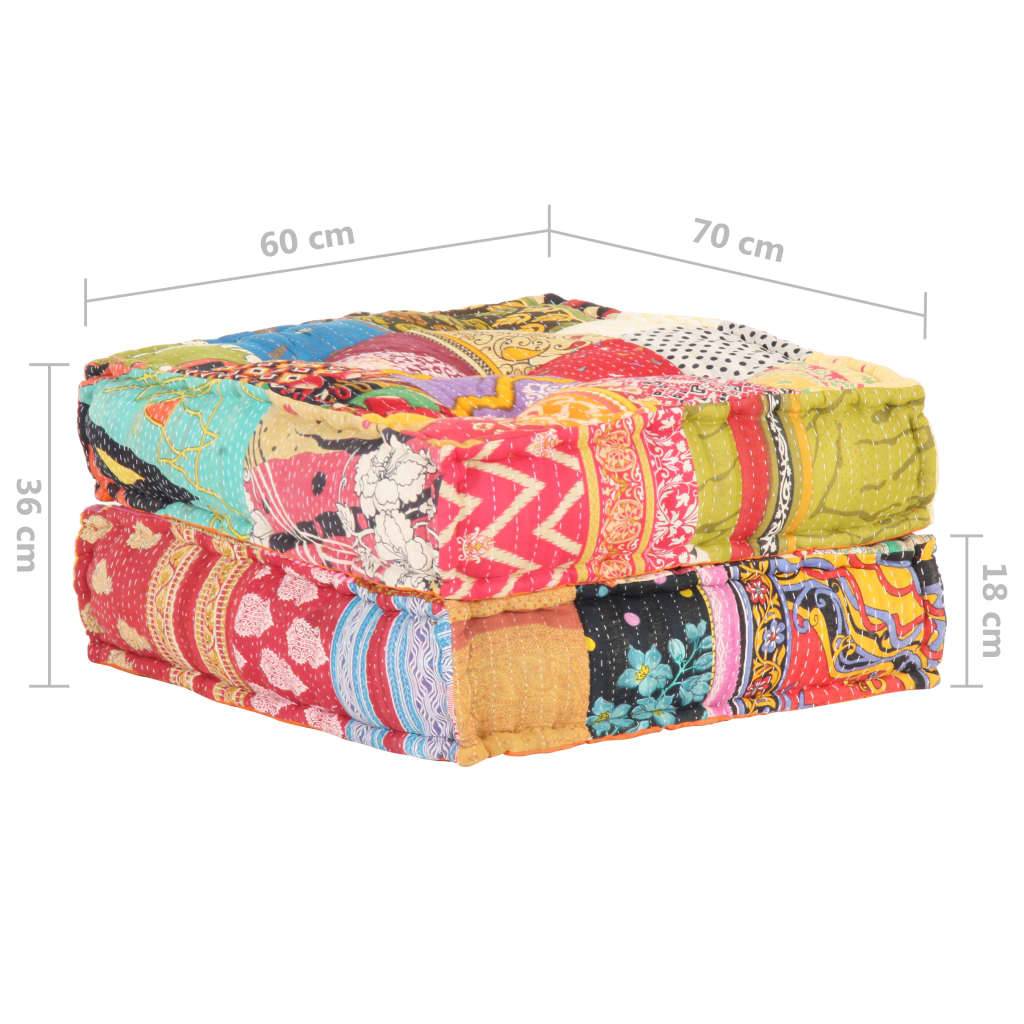 vidaXL Pouf 60x70x36 cm Patchwork Stoff