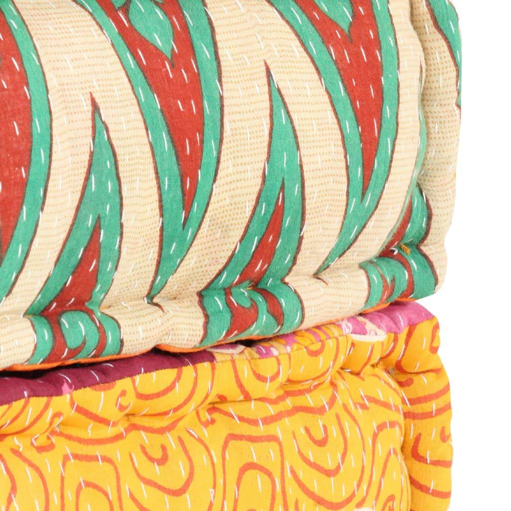 vidaXL Pouf 60x70x36 cm Patchwork Stoff